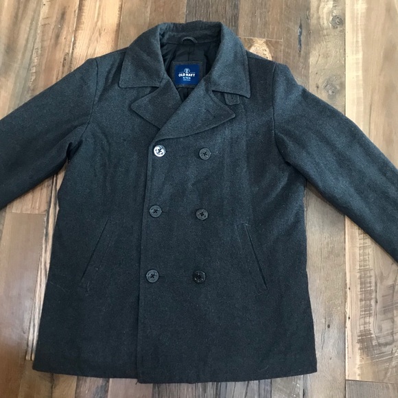Old Navy Wool Charcoal Pea Coat Men Xl 